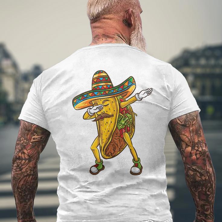 メキシコのタコスをダビングする Cinco De Mayo メンズTシャツ バックプリント 高齢者への贈り物
