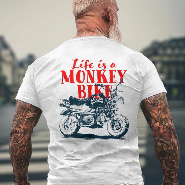 モンキーバイクバイク メンズTシャツ バックプリント 高齢者への贈り物