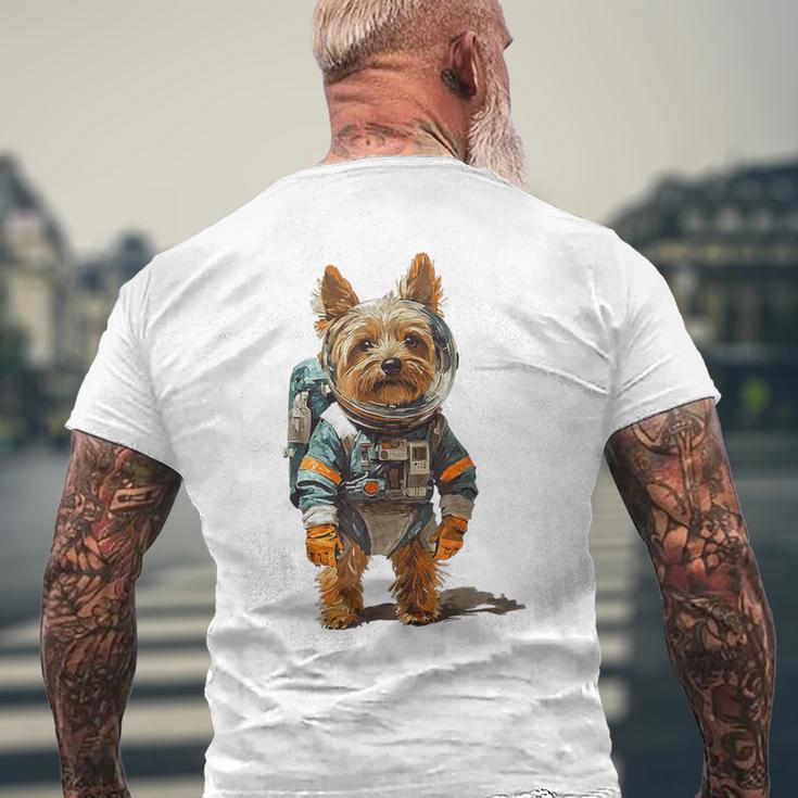 ヨークシャーテリア 犬 グラフィック ペット ヨークシャーテリア メンズTシャツ バックプリント 高齢者への贈り物