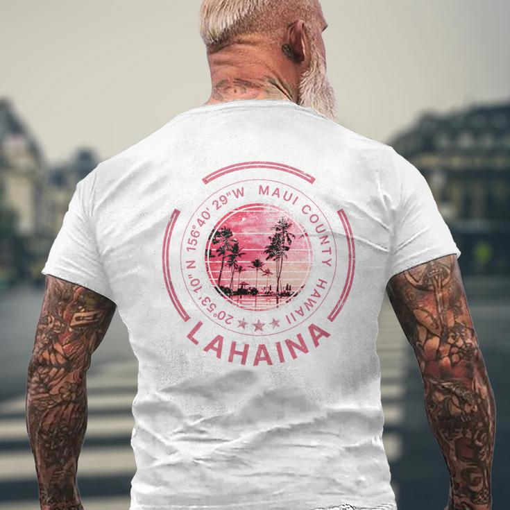 ラハイナ ハワイ マウイ レトロ ハワイアン メンズTシャツ バックプリント 高齢者への贈り物