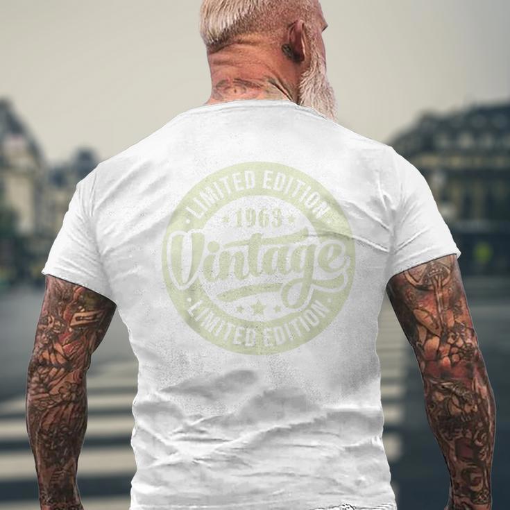 ヴィンテージ 1963 メンズ 限定版 Bday 1963 誕生日 メンズTシャツ バックプリント 高齢者への贈り物