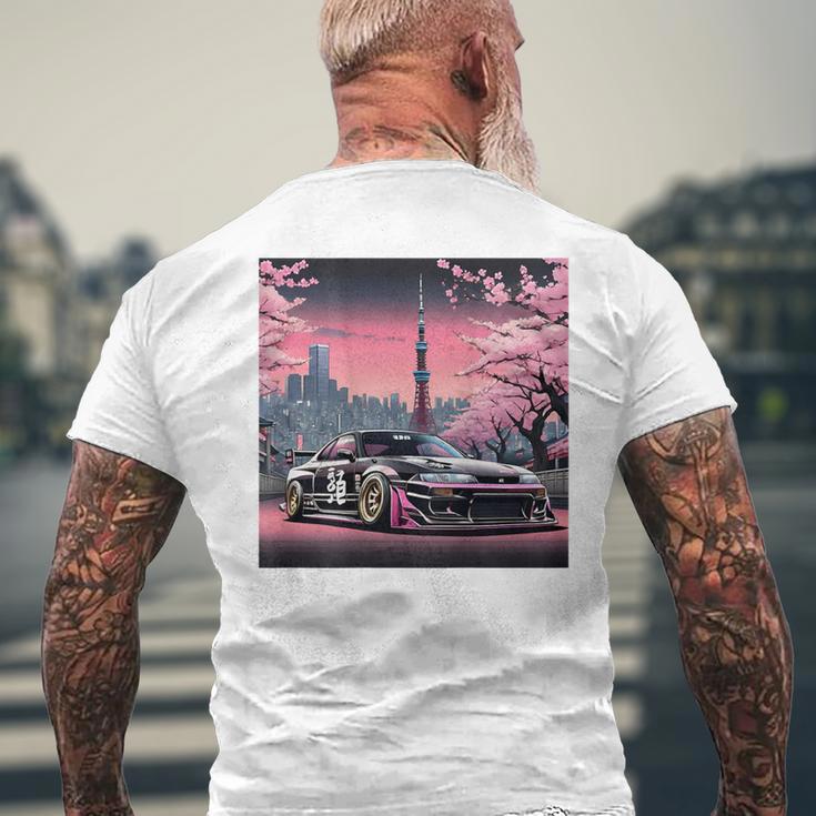 ヴィンテージ Jdm 日本伝説 ドリフト レースカー 東京 背面 メンズTシャツ バックプリント 高齢者への贈り物