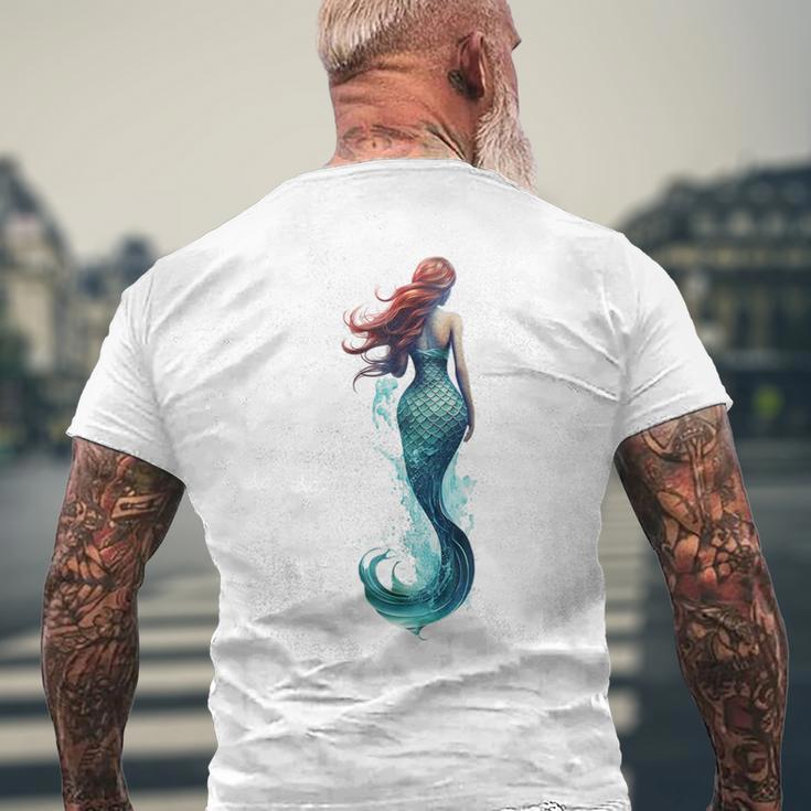 人魚の秘密 メンズTシャツ バックプリント 高齢者への贈り物