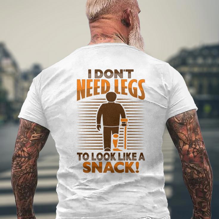 切断者ジョーク 脚切断者のための義足デザイン 長袖tシャツ メンズTシャツ バックプリント 高齢者への贈り物