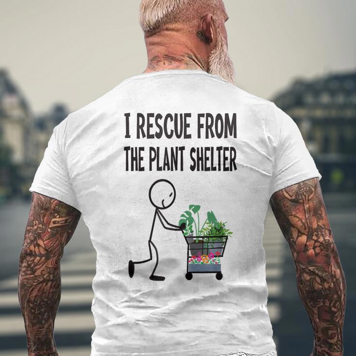 庭師、植物 メンズTシャツ バックプリント 高齢者への贈り物