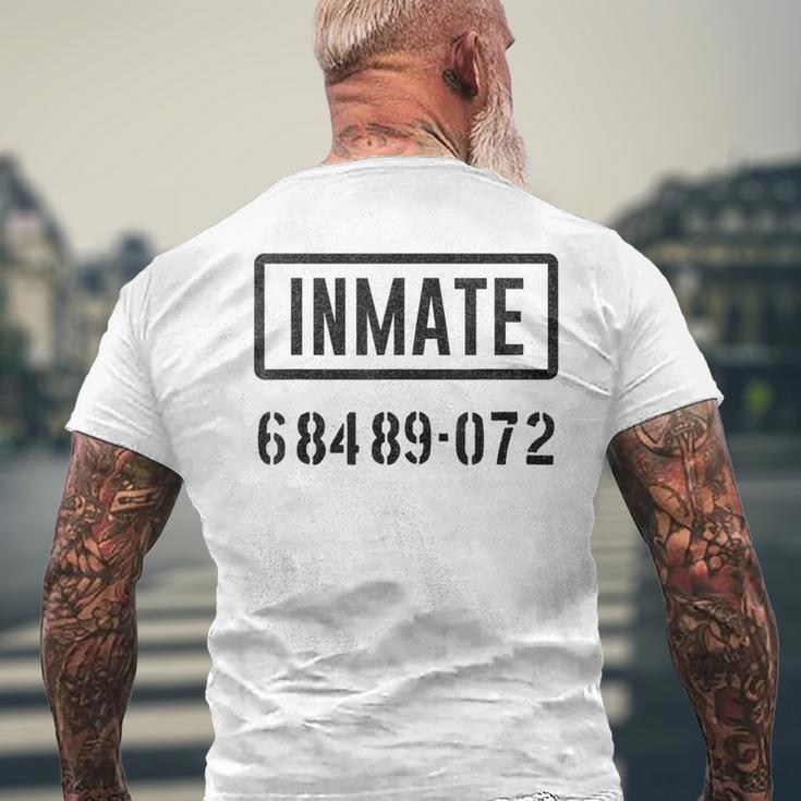楽しい囚人または刑務所の囚人番号 ハロウィンコスチューム メンズTシャツ バックプリント 高齢者への贈り物