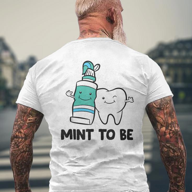 歯科医 衛生士 歯磨き粉 ミント To Be歯磨き粉 メンズTシャツ バックプリント 高齢者への贈り物