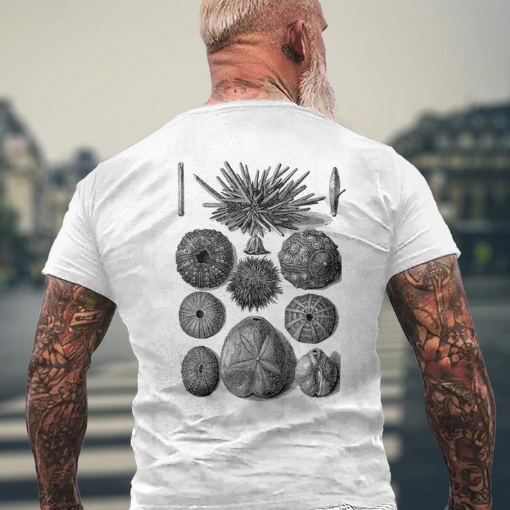 海洋学 海洋動物学 生物学者 航海ウニ メンズTシャツ バックプリント 高齢者への贈り物
