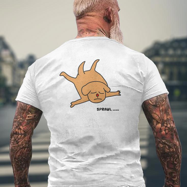 犬だって踊ったり寝たり メンズTシャツ バックプリント 高齢者への贈り物