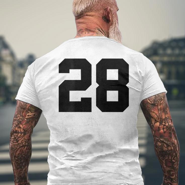 番号28 背面 スポーツチームジャージ番号 メンズTシャツ バックプリント 高齢者への贈り物