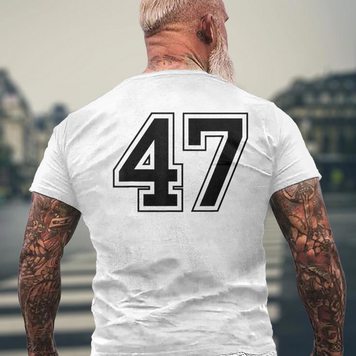 番号47 メンズTシャツ バックプリント 高齢者への贈り物