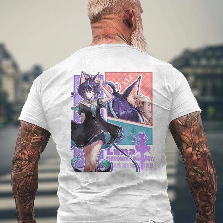 白猫プロジェクト ネコミミスト（ルナ） Comictyle メンズTシャツ バックプリント 高齢者への贈り物