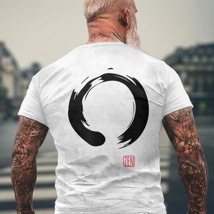 禅 書道 仏前 円 メンズTシャツ バックプリント 高齢者への贈り物