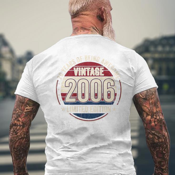 裏面 ヴィンテージ 20 誕生日 デコレーション メンズ 20歳 2006 20歳 メンズTシャツ バックプリント 高齢者への贈り物