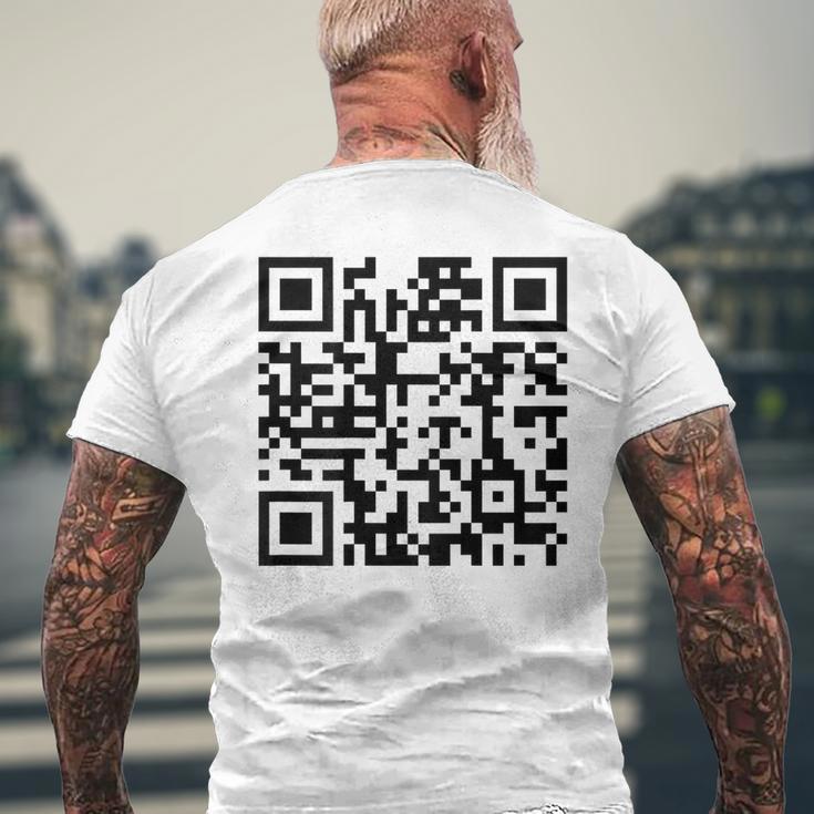 裏面面白いqr Fck You Code 中指言葉 メンズTシャツ バックプリント 高齢者への贈り物