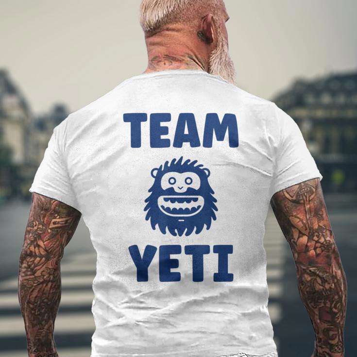野獣のイエティ 忌まわしい雪だるまのユーモア 私はイエティが大好き Team Yeti メンズTシャツ バックプリント 高齢者への贈り物