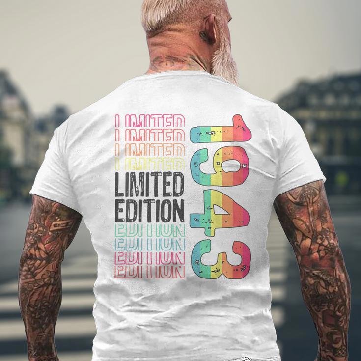 限定版 ヴィンテージ レトロ 誕生年 1943 メンズTシャツ バックプリント 高齢者への贈り物