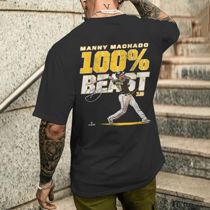 100 Beast Manny Machadoan Diego Mlbpa メンズTシャツ バックプリント 彼への贈り物
