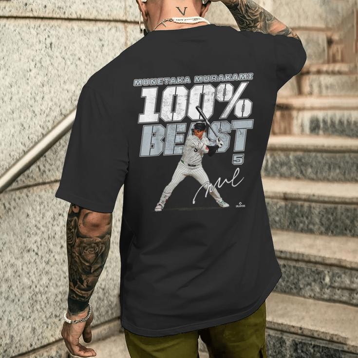 100獣 村上宗隆 シカゴ野球 メンズTシャツ バックプリント 彼への贈り物