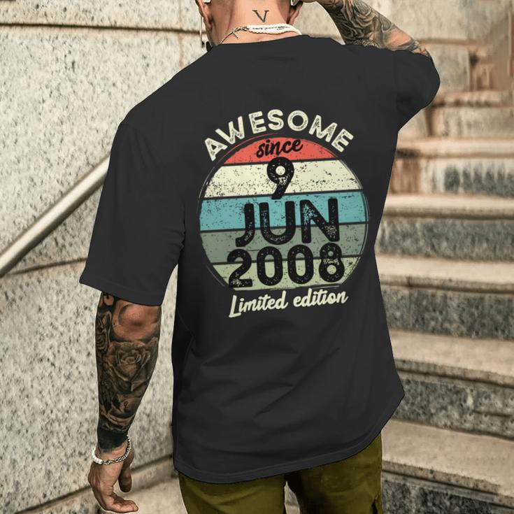 15歳の誕生日 2008年6月9日 15歳の誕生日 長袖tシャツ メンズTシャツ バックプリント 彼への贈り物