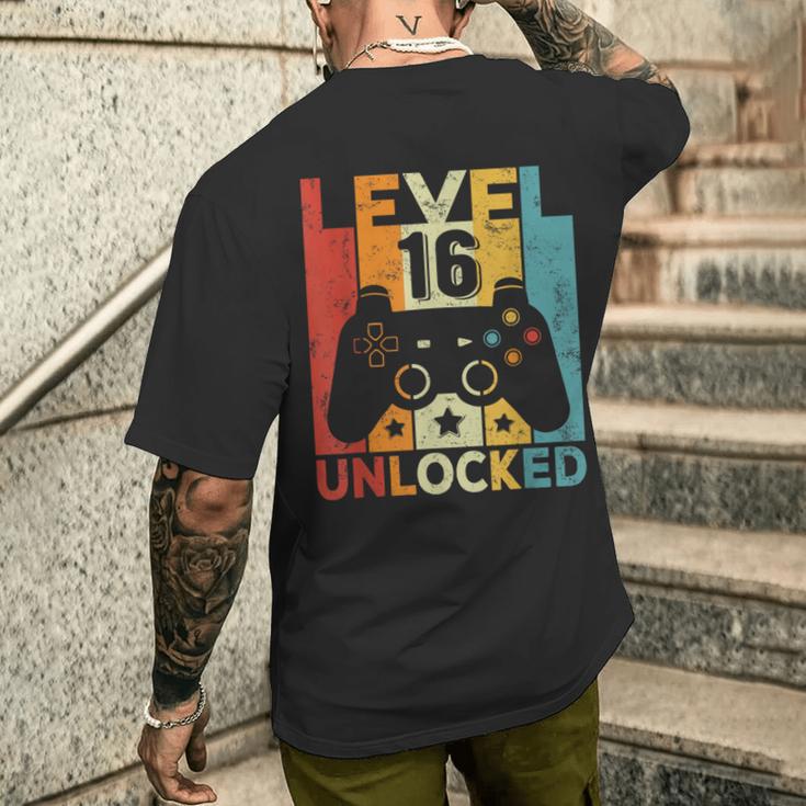 16 Cumpleaños Niño Niña 16 Años Gaming Controller Gamer Camiseta Hombre Estampado Espalda Regalos para él