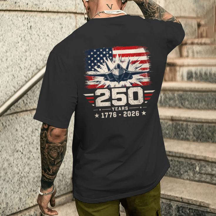 250Th Anniversary Usa Patriotic 250 Years American 4Th July メンズTシャツ バックプリント 彼への贈り物