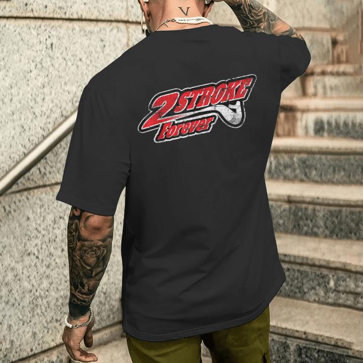 2ストローク フォーエバー モトクロス&エンデューロライダー メンズTシャツ バックプリント 彼への贈り物