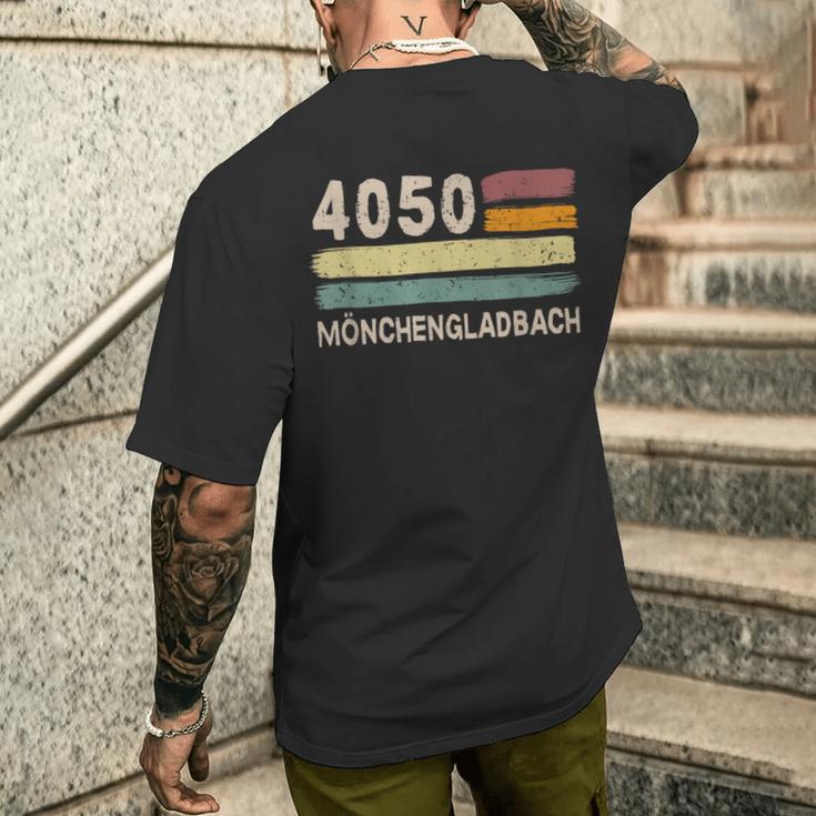 4050 Mönchengladbach レトロ郵便番号 ビンテージ メンズTシャツ バックプリント 彼への贈り物