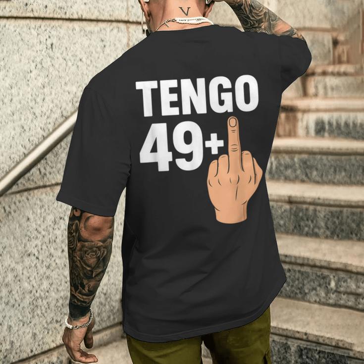 50歳の誕生日 おもしろユーモア 49 プラスワン オリジナルパーティー メンズTシャツ バックプリント 彼への贈り物