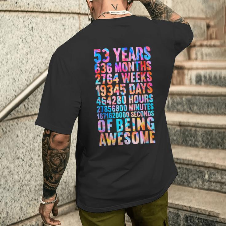 53歳の誕生日の面白いシャツ オールドメーター 面白い53歳ギフト メンズTシャツ バックプリント 彼への贈り物
