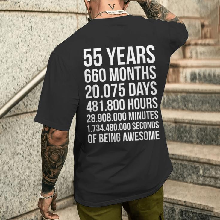 55歳向けの素晴らしい55歳の誕生日プレゼント。 メンズTシャツ バックプリント 彼への贈り物