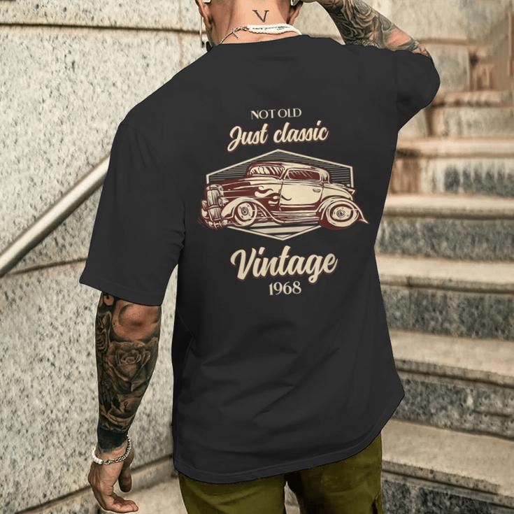 56 歳の誕生日プレゼント男ヴィンテージ 1968 年ではない古いクラシックカーの楽しみ メンズTシャツ バックプリント 彼への贈り物