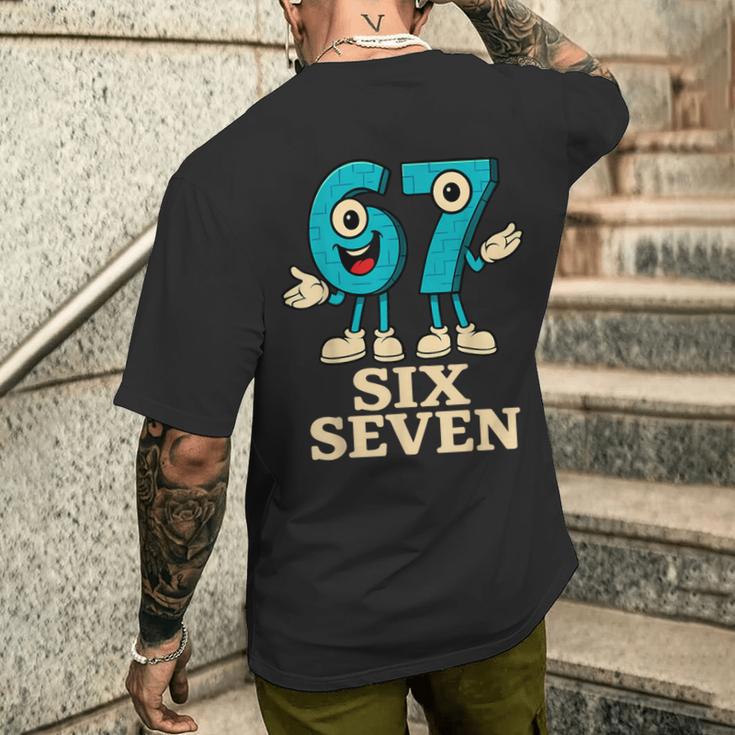 67 シックスセブン 6-7 面白いイタリアンブレインロットスラングゲームミーム メンズTシャツ バックプリント 彼への贈り物