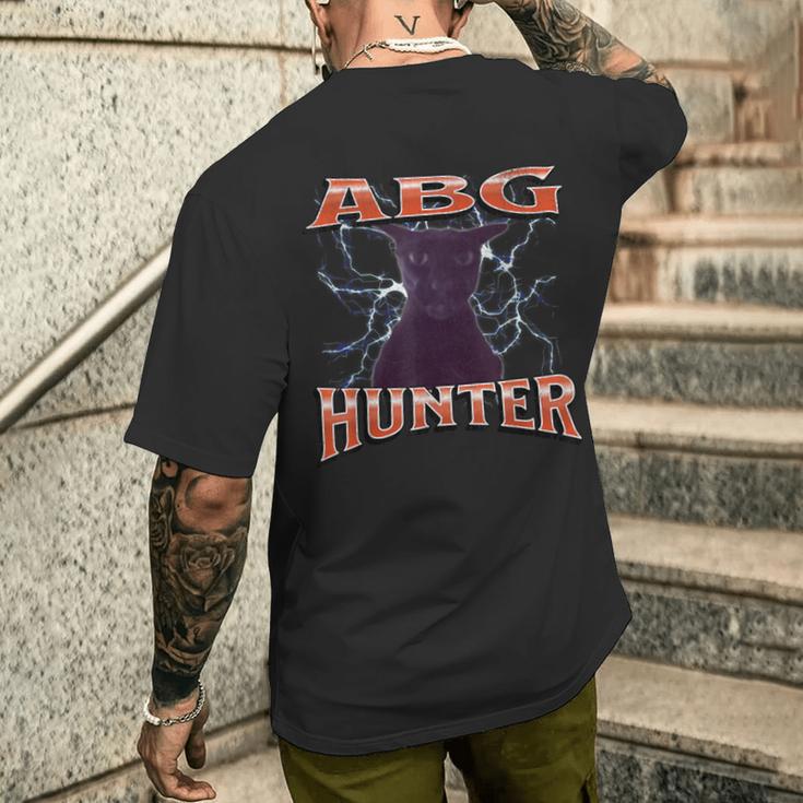 Abg Hunter Offensive Cat Meme Bootlegグラフィック メンズTシャツ バックプリント 彼への贈り物