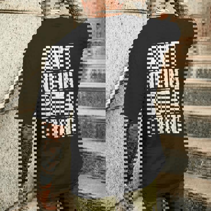 Ain't Nothing But A G Thang 90S ファンキーなオールドスクール愛好家 メンズTシャツ バックプリント 彼への贈り物