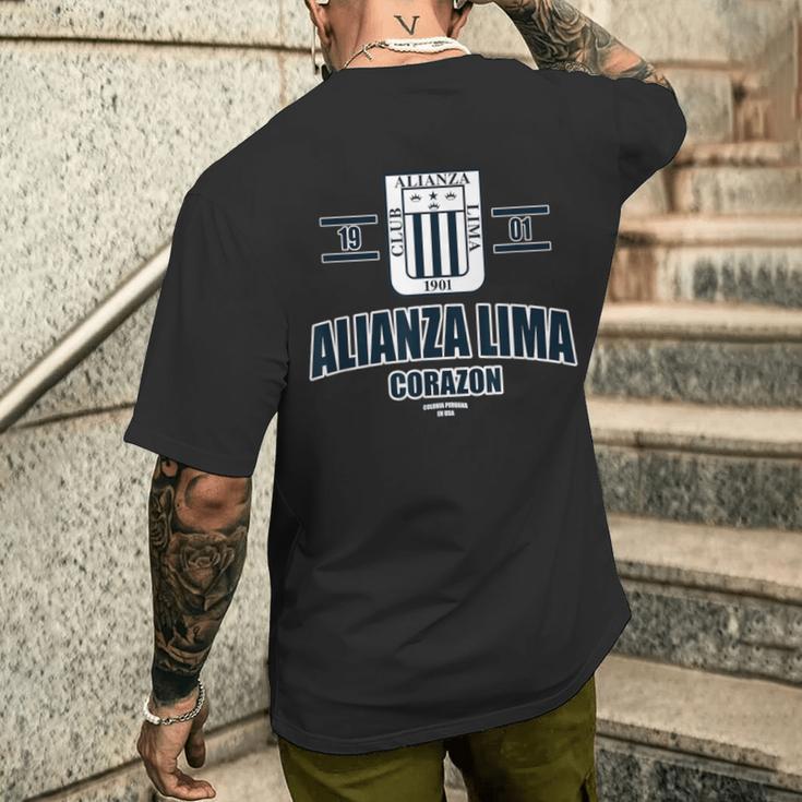 Alianza Lima Peru メンズ レディース サッカー ペルーエスクード メンズTシャツ バックプリント 彼への贈り物