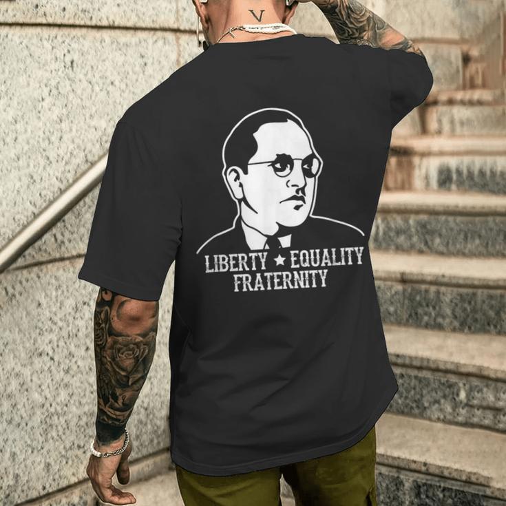 Ambedkar Jayanthi 平等自由 メンズTシャツ バックプリント 彼への贈り物