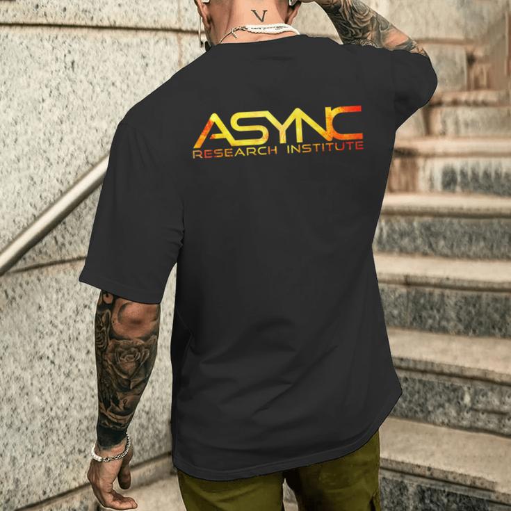 Async Backroom Research Creepypasta リミナル アナログホラー メンズTシャツ バックプリント 彼への贈り物