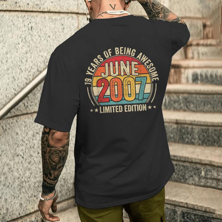 Awesomeince June 2007 ビンテージ レトロ 19歳の誕生日 メンズ メンズTシャツ バックプリント 彼への贈り物