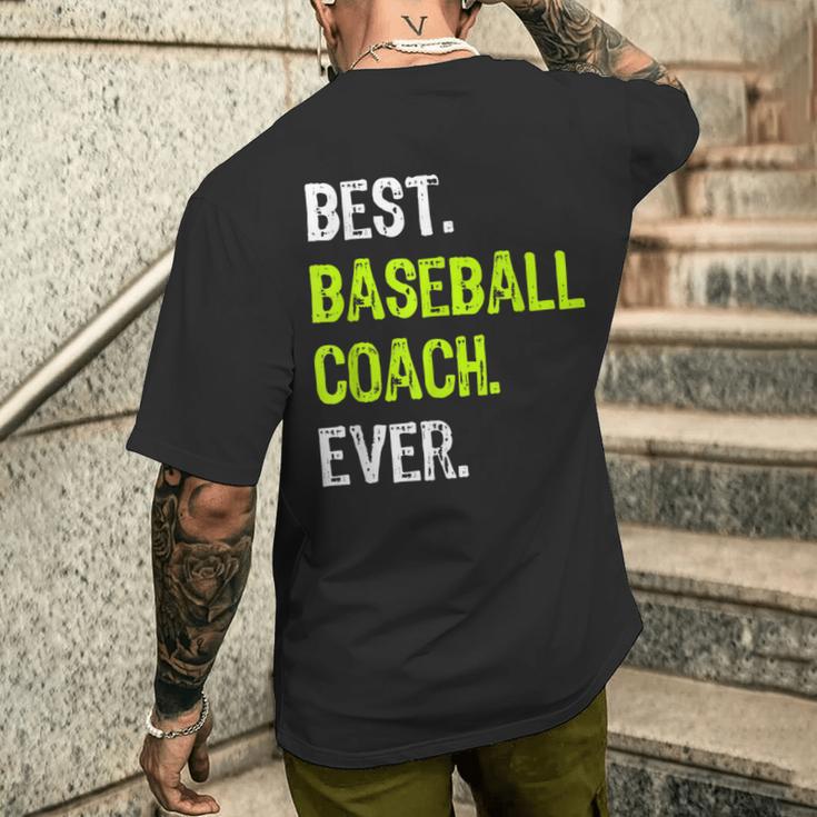 Best Baseball Coach Ever メンズTシャツ バックプリント 彼への贈り物