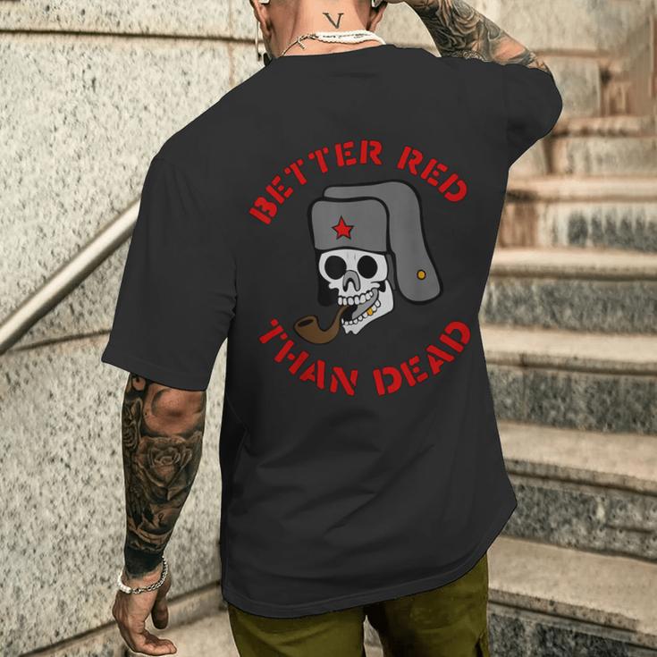 Better Red Than Dead –Ocialiste Gauchers Punkocialisme T-shirt imprimé au dos Cadeaux pour lui