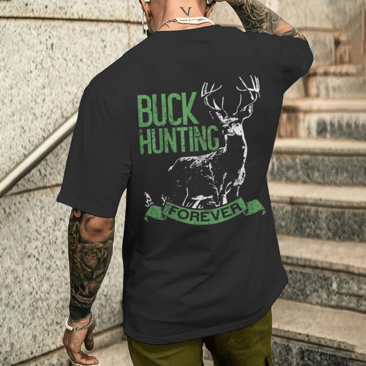 Buck Hunting Forever Deer Hunting メンズTシャツ バックプリント 彼への贈り物