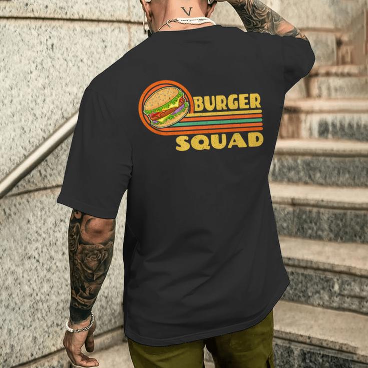 Burgerquad チーズバーガー 食通愛好家チーム ハンバーガー メンズTシャツ バックプリント 彼への贈り物