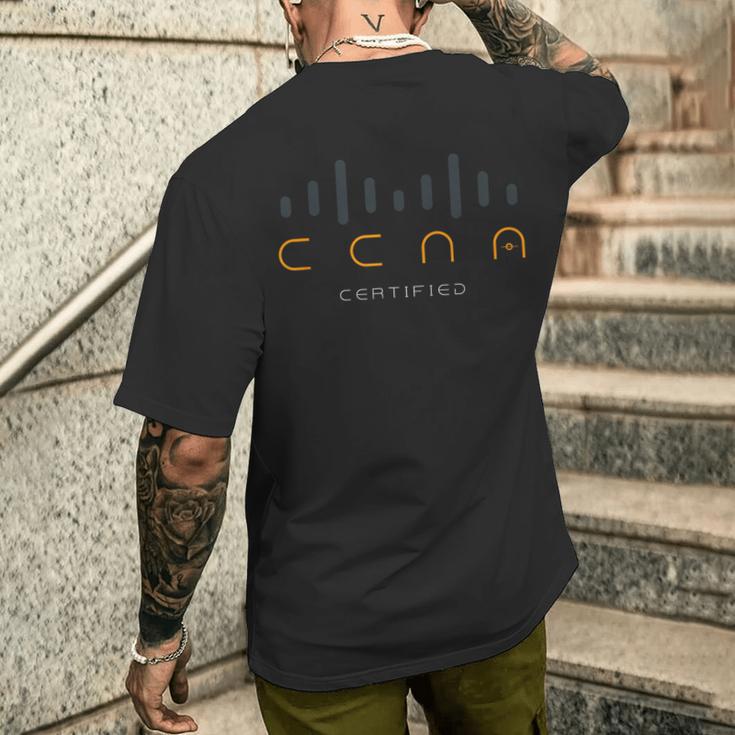 Certified Network Associate Ccna エンジニアリング メンズTシャツ バックプリント 彼への贈り物