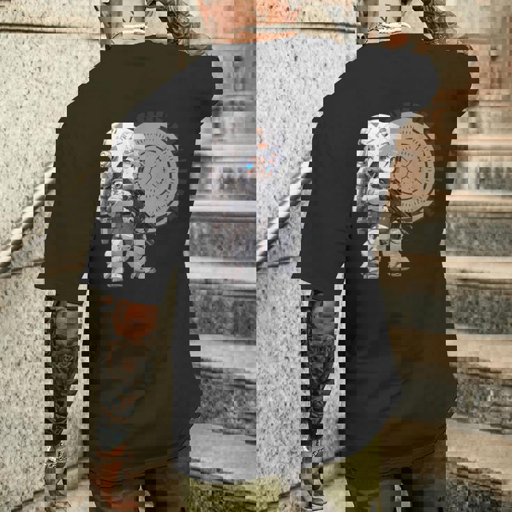 Chibi Charaeries 【アニメ、ちびキャラ、デフォルメ、タクティカル、かわいい、かっこいい】 メンズTシャツ バックプリント 彼への贈り物