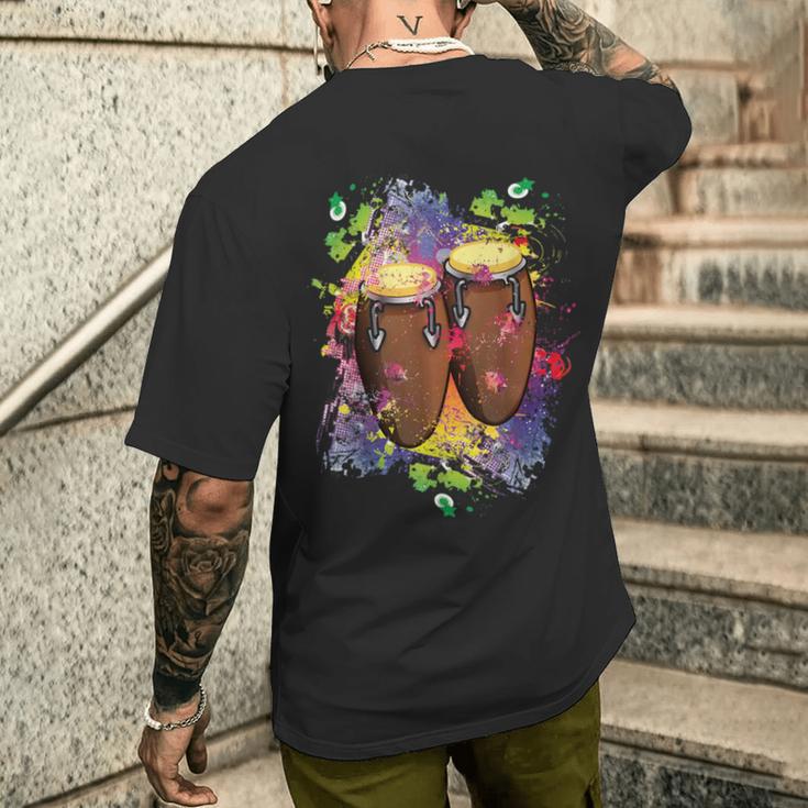 Congasalsa Instruments Latino Music メンズTシャツ バックプリント 彼への贈り物