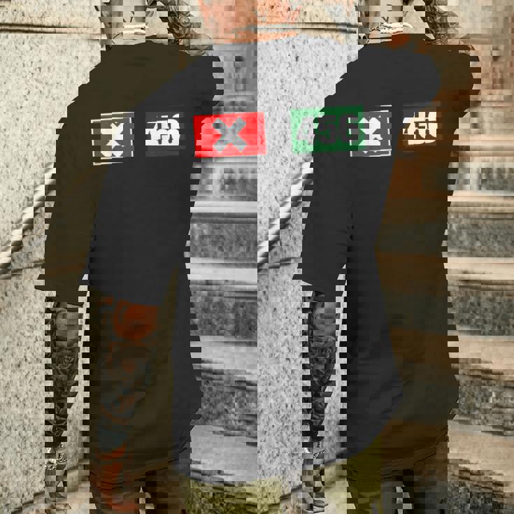 Cool 456 Code Number Illustration Novelty Graphic s メンズTシャツ バックプリント 彼への贈り物