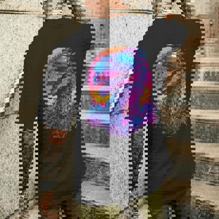 Cool Utahraptor Graphic Dinosaur Dino Lover メンズTシャツ バックプリント 彼への贈り物