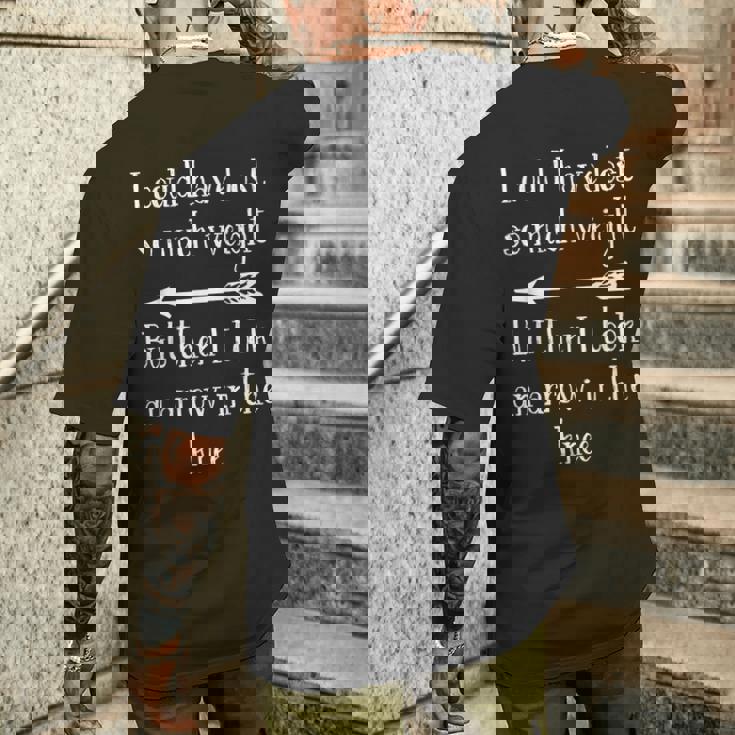 I Could Have Losto Much Weight Arrow In The Knee メンズTシャツ バックプリント 彼への贈り物