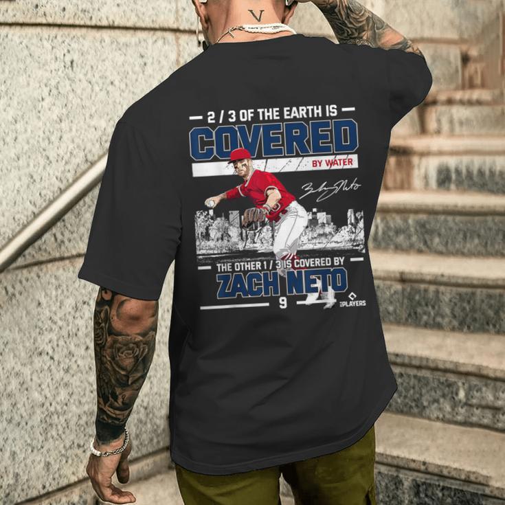 Covered Zach Neto Los Angeles Mlbpa メンズTシャツ バックプリント 彼への贈り物